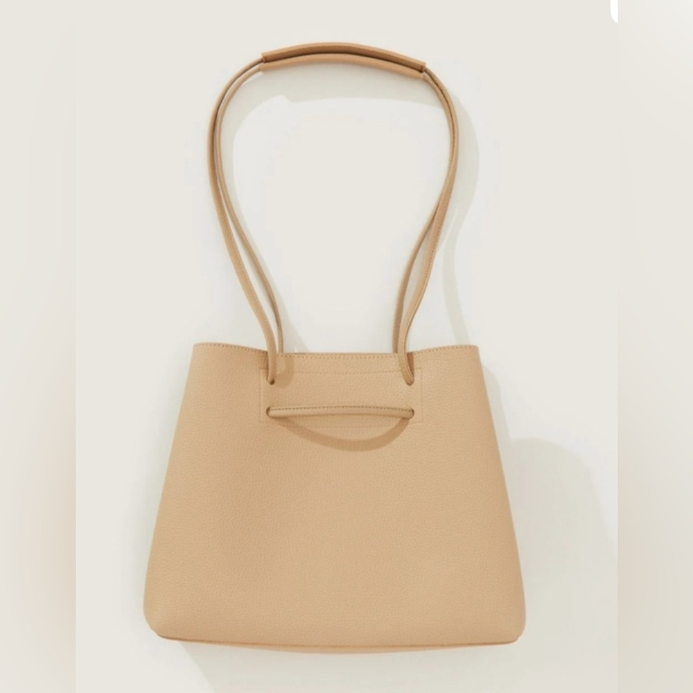 8 Other Reasons Tan Vegan Pebbled Leather Shoulder Bag